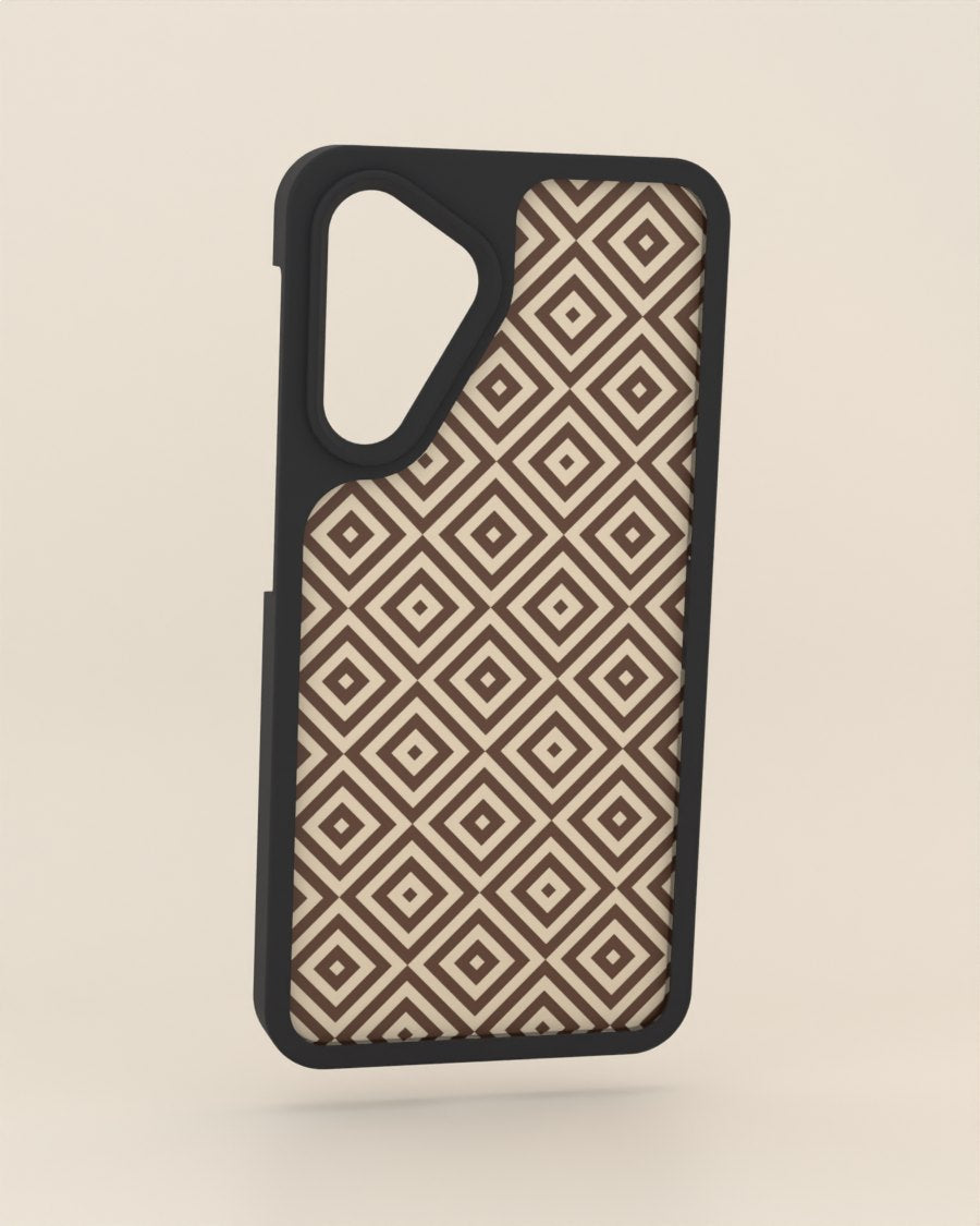 Rombos anidados: funda + tapa